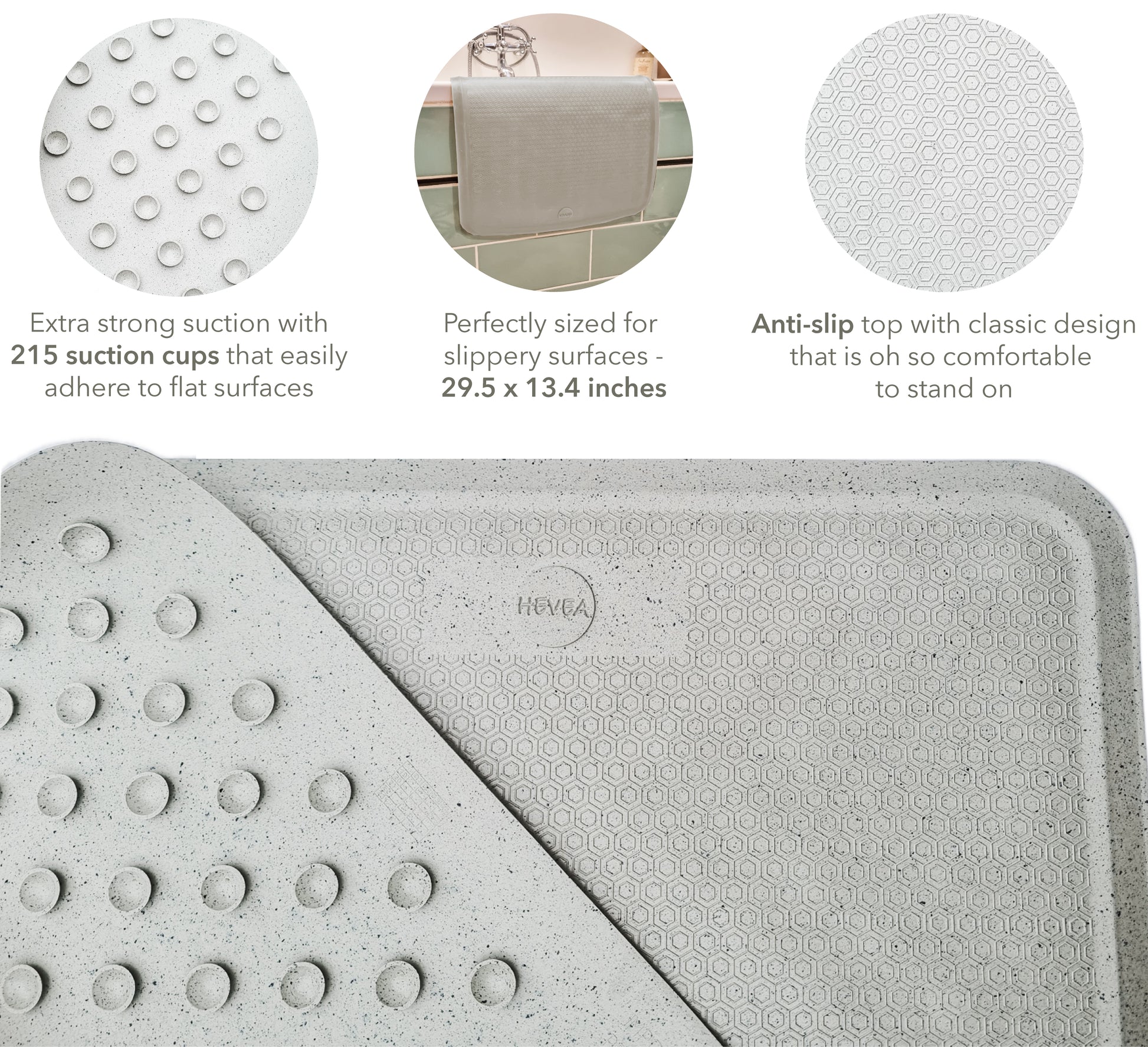 Honeycomb Anti Slip Bath Mat 75 x 34 cm