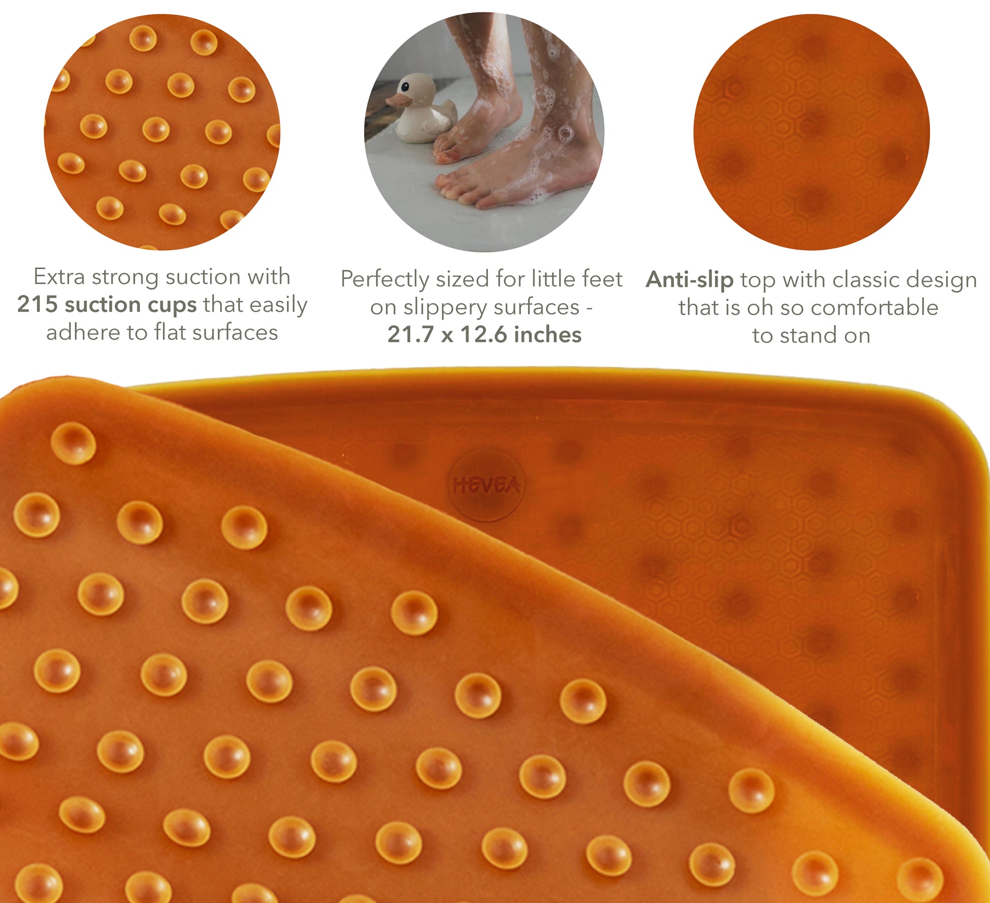 Wave Anti Slip Bath Mat - Squared 52 x 52 cm