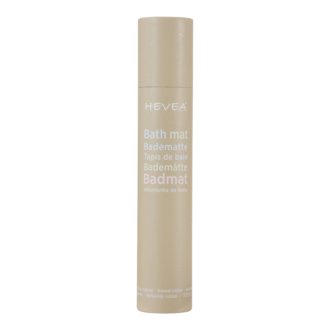 Bottle of Hevea bath mat on a white background