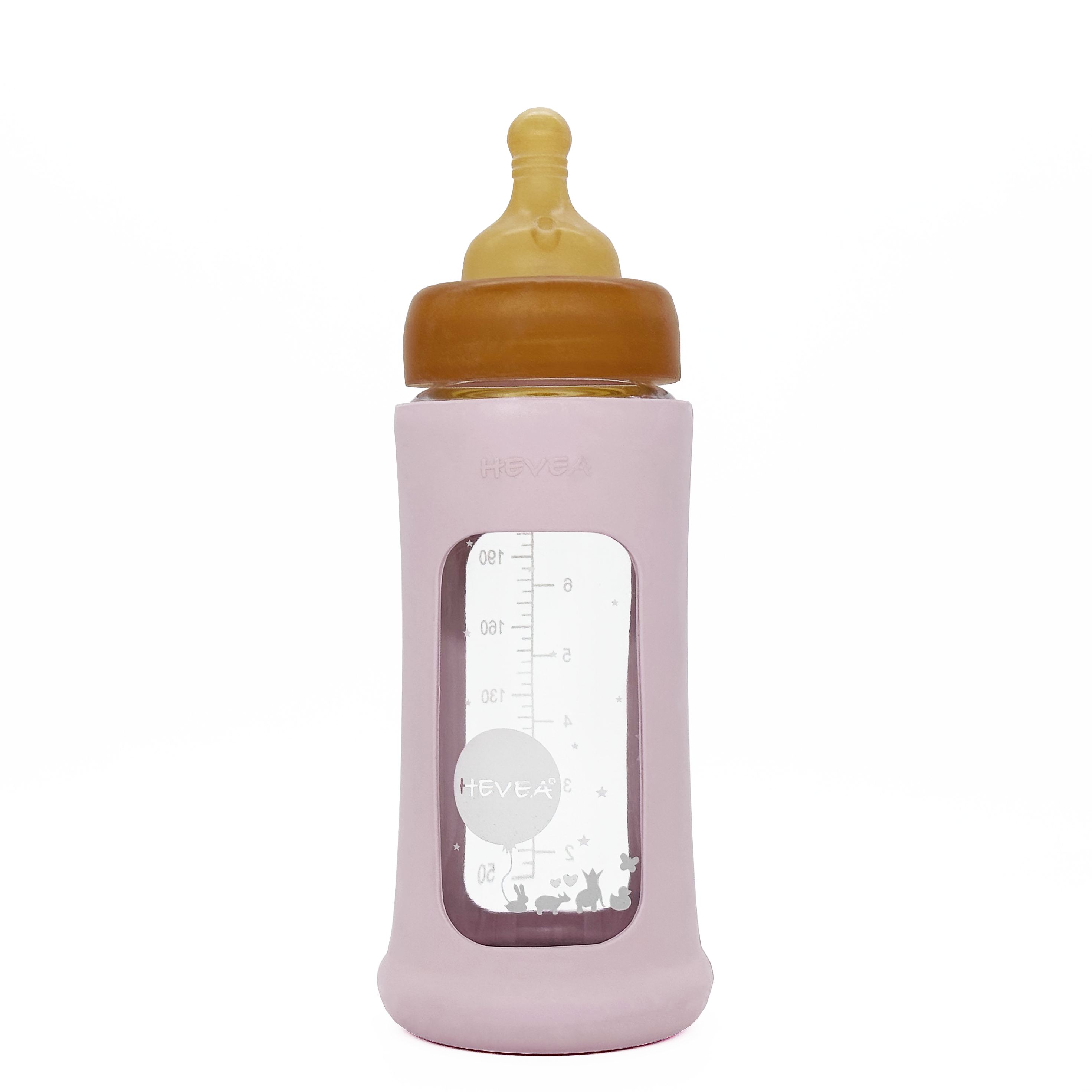 Wide Neck Baby Glass Bottle with Sleeve 250m Single-Pack