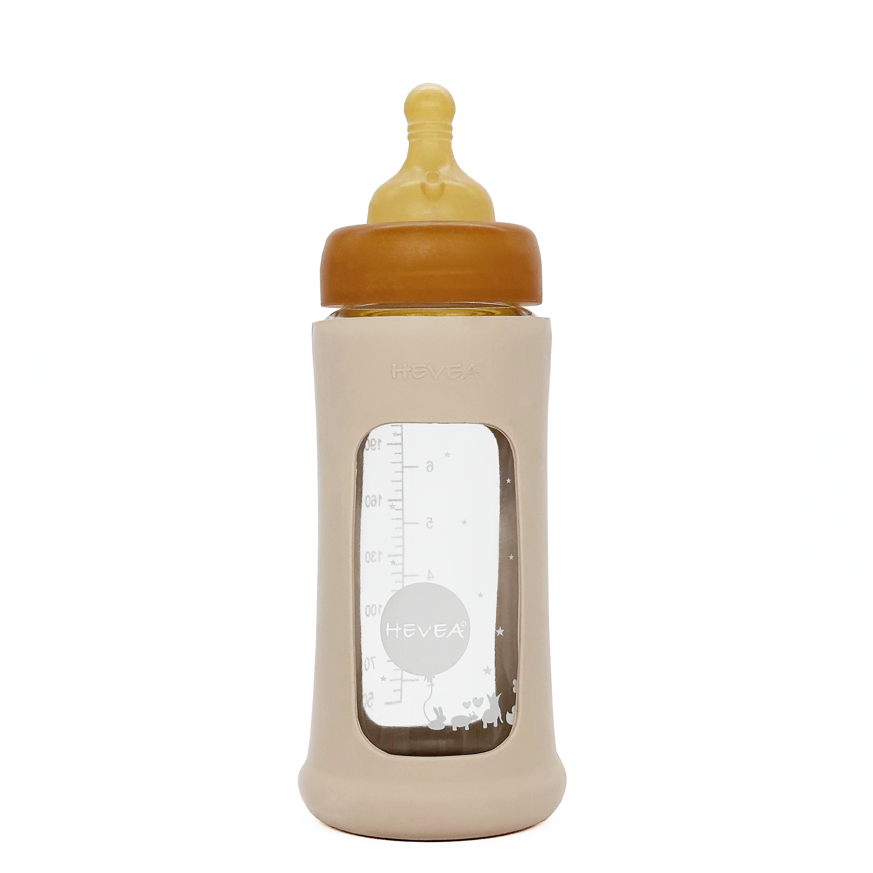 Wide Neck Baby Glass Bottle with Sleeve 250m Single-Pack