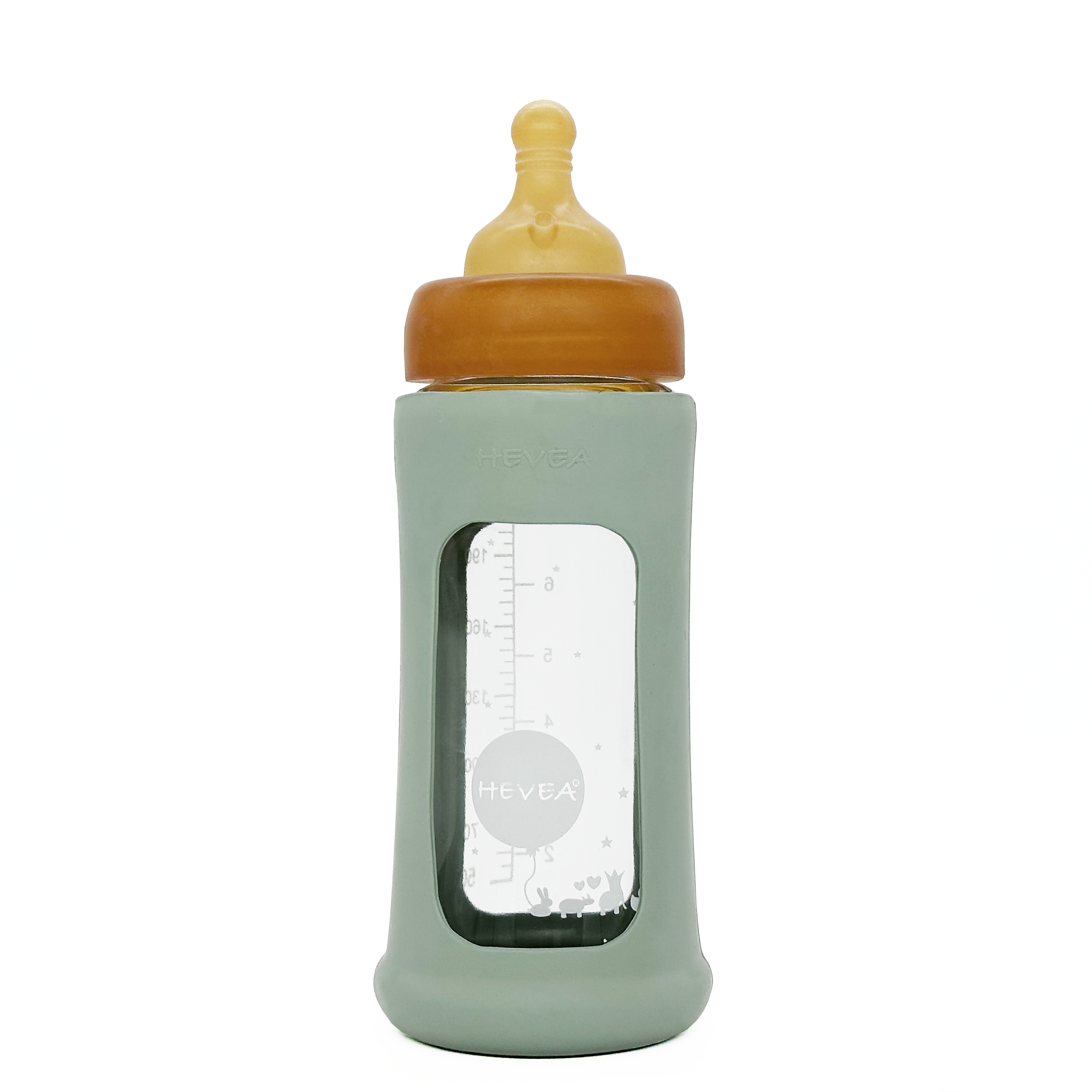Wide Neck Baby Glass Bottle with Sleeve 250m Single-Pack