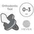 Hevea Star & Moon Pacifier - Orthodontic -Twin Pack - 0-3 Months Hevea