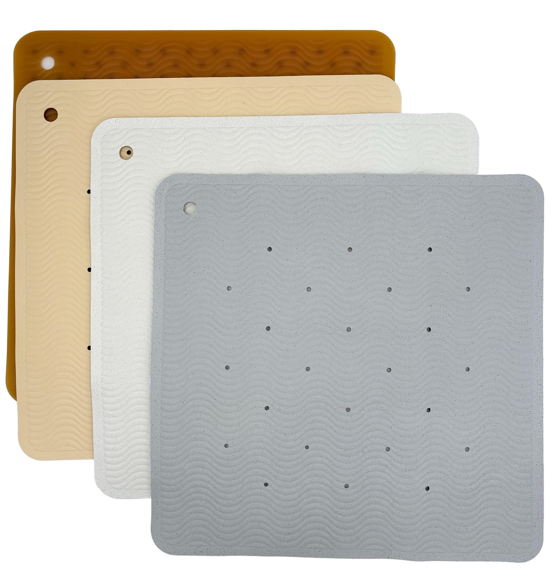 Wave Anti Slip Bath Mat - Squared 52 x 52 cm