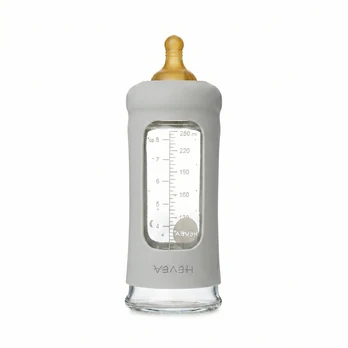 Wide Neck Baby Glass Bottle with Sleeve 250m Single-Pack