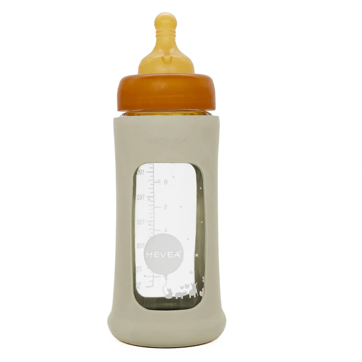 Wide Neck Baby Glass Bottle with Sleeve 250m Single-Pack